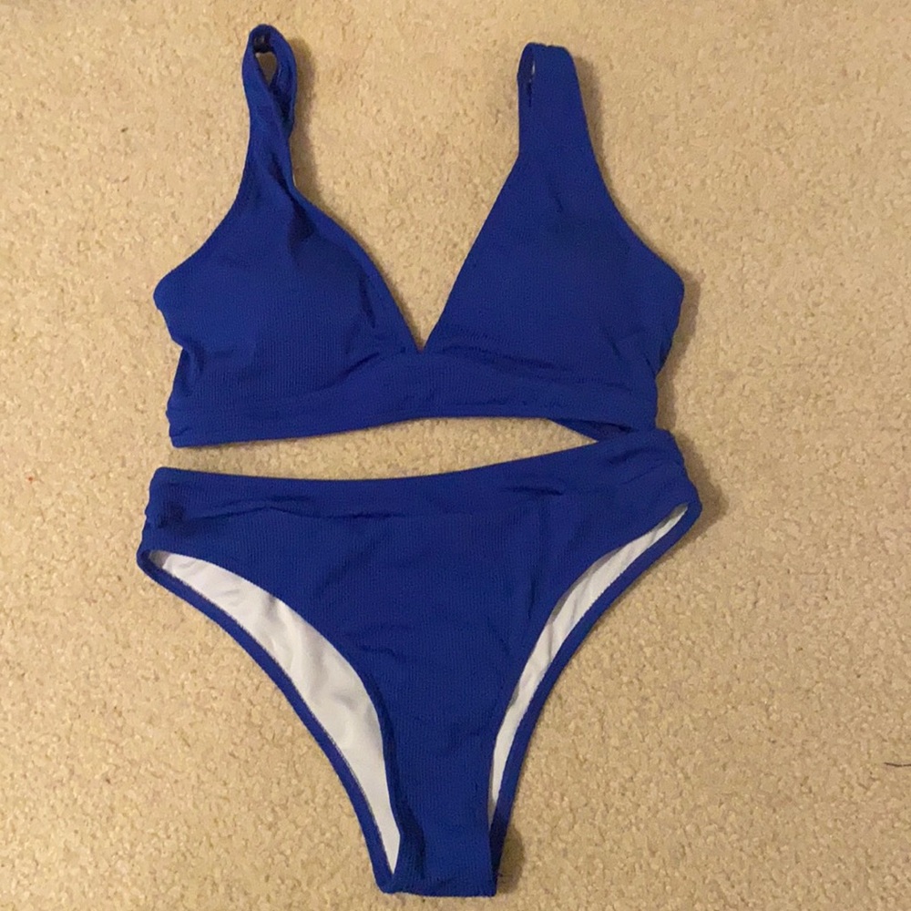 Royal blue SHEIN bikini